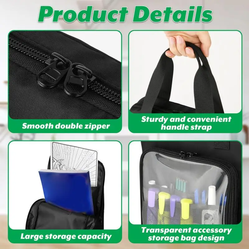 휴대용 포스터 보관 가방, 그림 책 보관 정리함 책 파우치, 포스터 보드 페인팅 북, 블랙