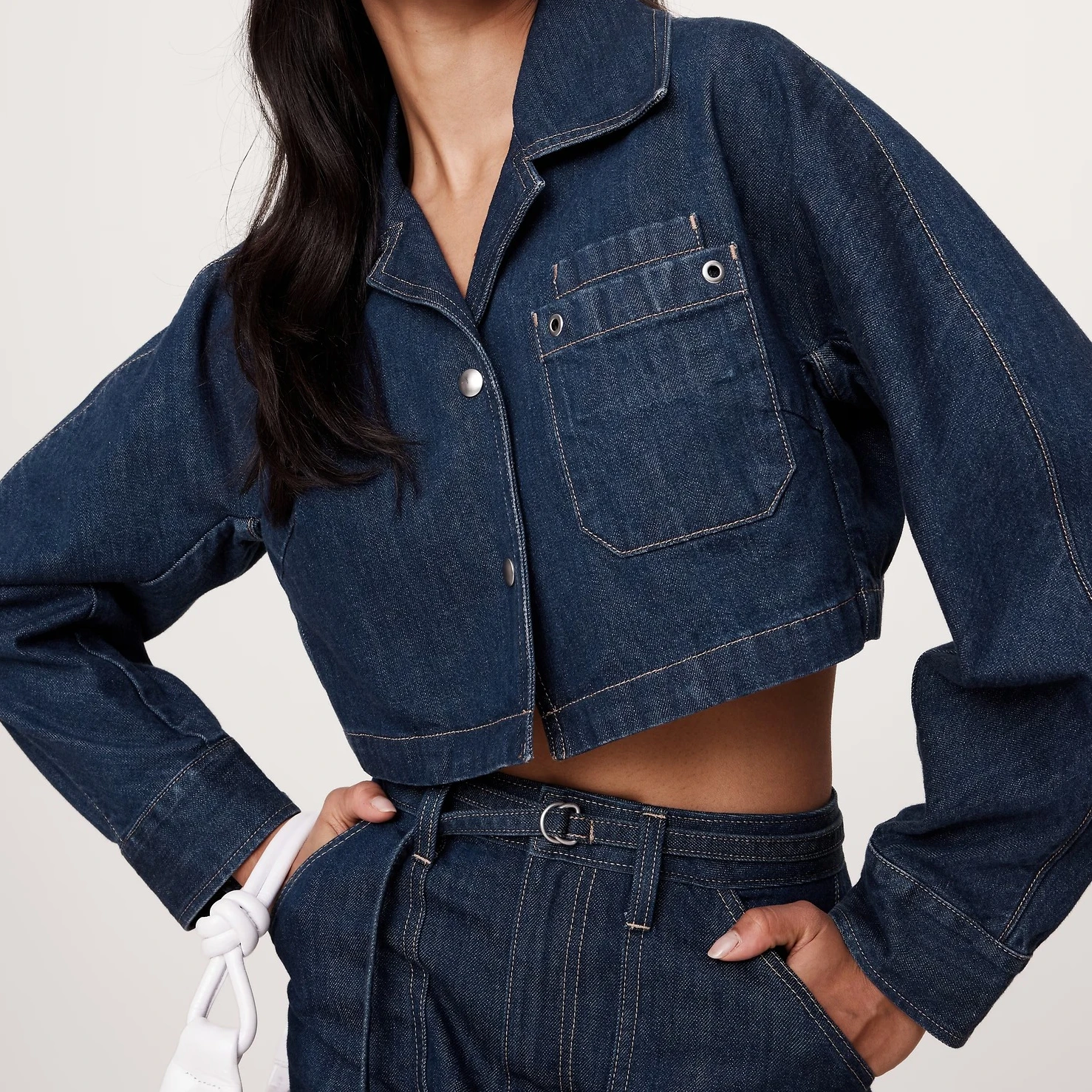 Women's Quality Two-Piece Spring Summer Outfit Long Sleeve Button-Down Denim Jacket And Mini Skirt Set Streetwear