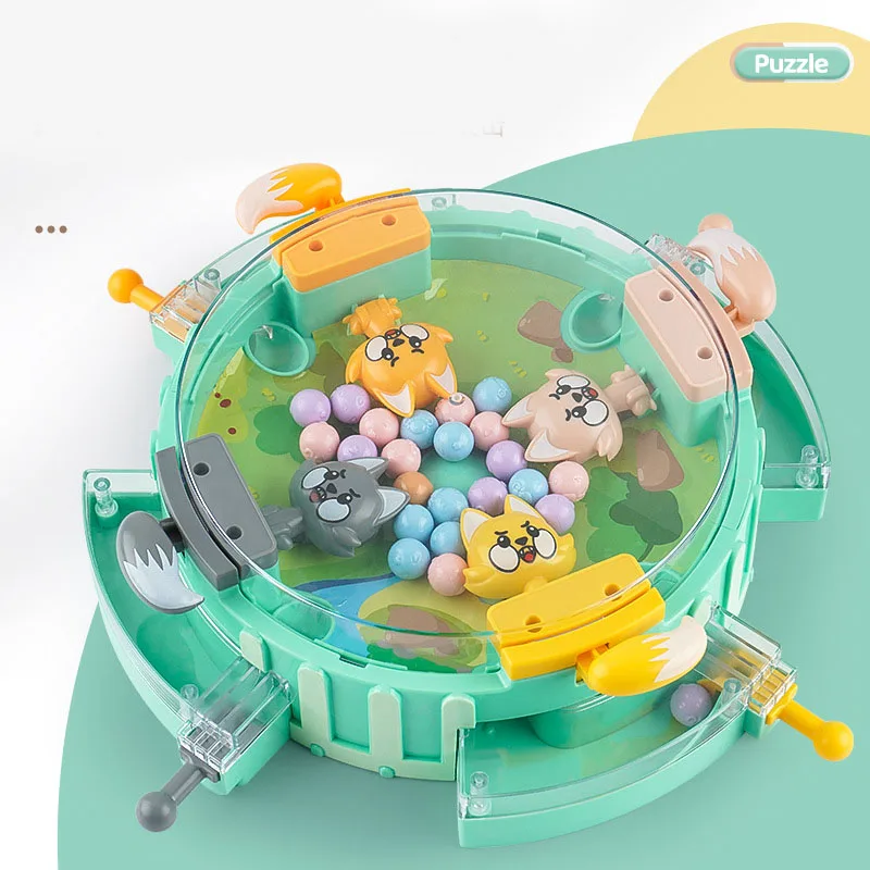 Hungry wolf eating sheep and beans game Children's puzzle parent-child interactive toy desktop game Gathering four person game