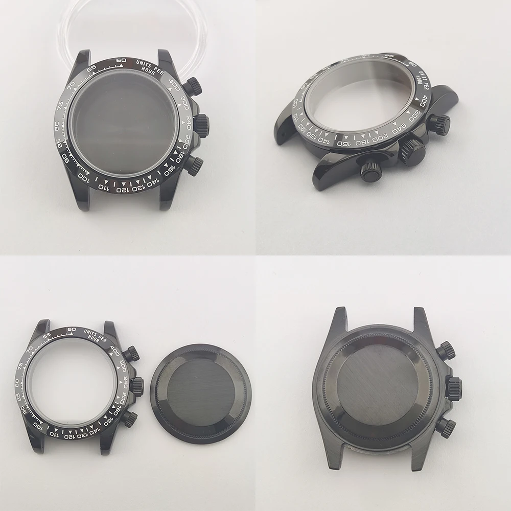 39mm Watch Case VK63 Watch Case Stainless Steel Sapphire Glass Waterproof Case Quartz VK63 Watch Case Suitable For VK63 Movement