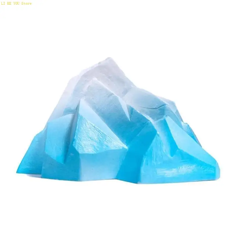 W3JE Fishtanks Decoration Penguins Igloos Landscape Figurine Set for Unique Aquariums Underwater Scene Display