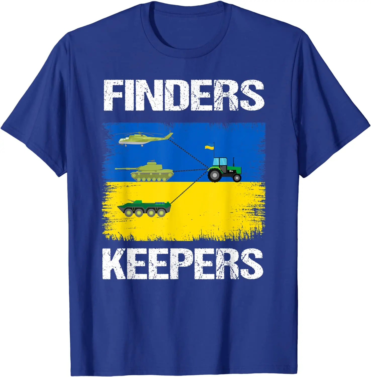 Finders Keepers. Funny Farmers Tractor Pulling Tank T Shirt. Short Sleeve 100% Cotton Casual T-shirts Loose Top Size S-3XL