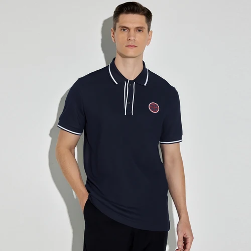 Imagen 1 del producto Nuevas camisas Polo para hombre, camisetas informales de negocios lisas con cuello tipo Polo de manga corta para hombre, camisetas holgadas de moda de verano a la moda