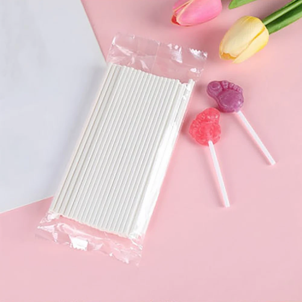 100Pcs Eco-friendly Solid Paper Lollipop Sticks Cake Pop Sucker Sticks For Chocolate Sugar Candy Lollypop DIY Mold 10/15cm 10PCS - view 3