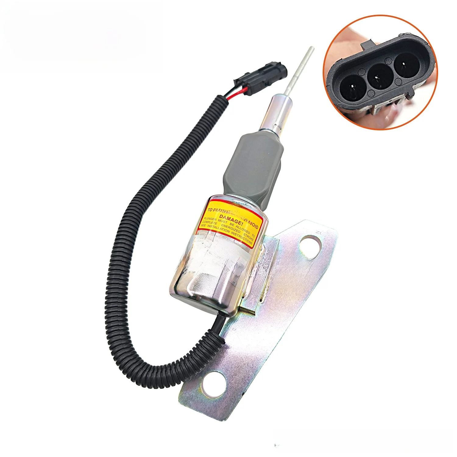 

Zoomlion ZE260 Flameout Solenoid Valve, Cummins 6BT Flameout Motor Switch 3991625 - 24V Excavator Spare Part
