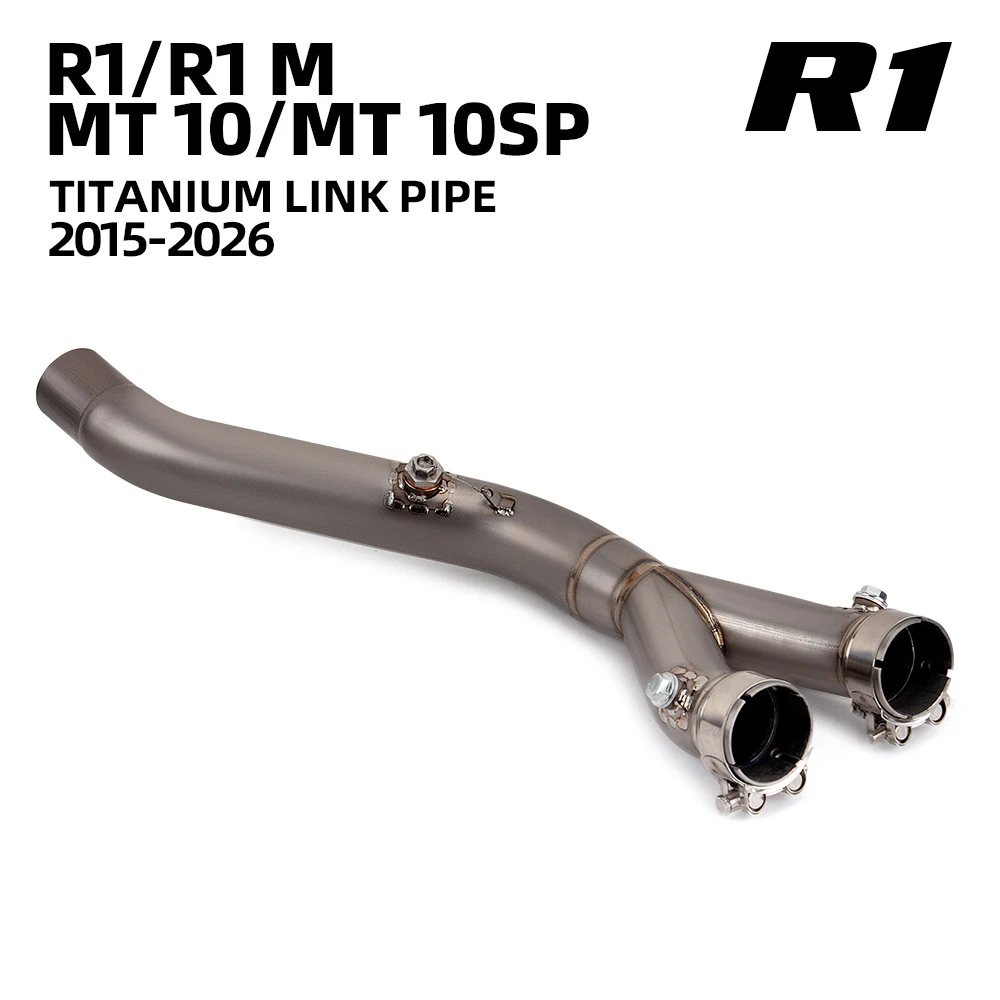 R1 Exhaust Pipe For Yamaha R1M MT10 MT10SP 2015-2026 Motorcycle Escape 53MM Adapter Tube Compatible OEM Muffler