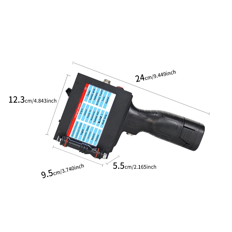 Wholesale 12 7mm 25 4mm Portable Mini Inkjet Printer Handheld Batch Coding Machine