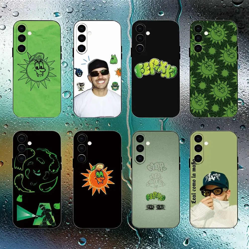 Singer Feid Ferxxo SlXDO Phone Case For Samsung Galaxy A73,A72,A71,A70,A53,A52,A51,Soft Silicone Black Cover