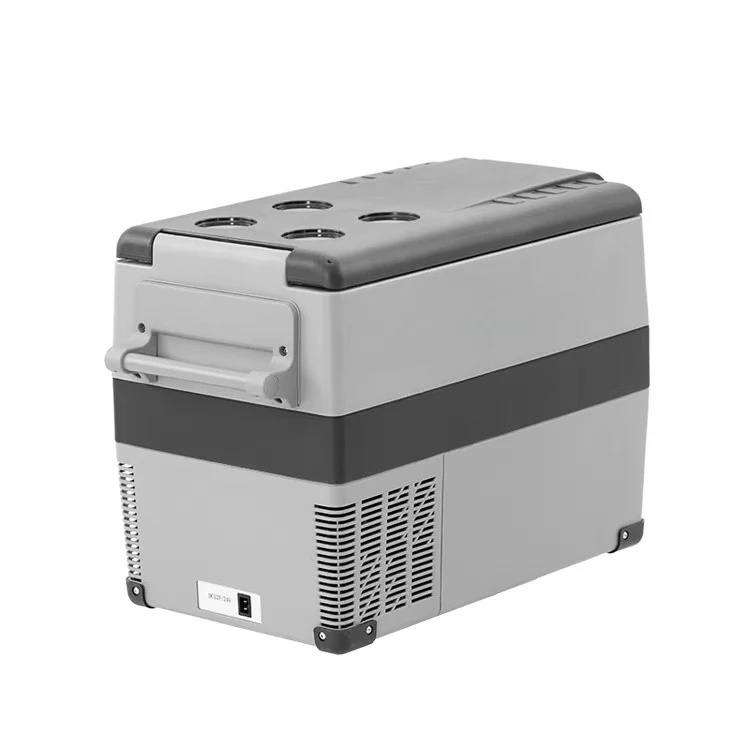 55L Compressor Car Refrigerator 12V/24V Dual Purpose Freezer With Baffle For Truck RV Home Refrigerated Storage Use