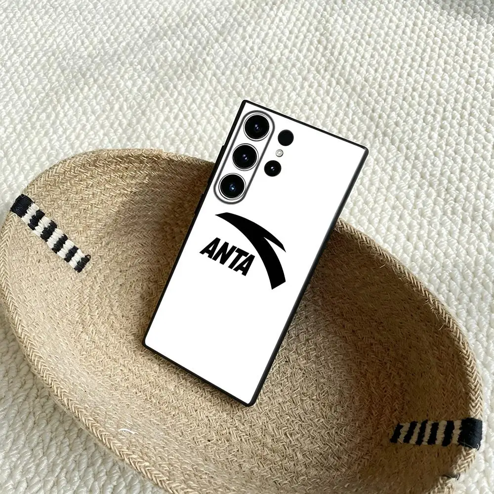 sports brands anta Phone Case For Samsung Galaxy S26 S25 S24 S23 S22 S21 S20 Plus Ultra Fold A Soft Black
