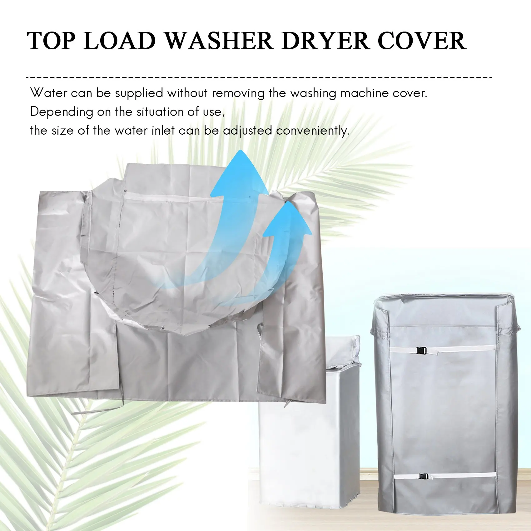 ABVJ-Portable Washing Machine Cover,Top Load Washer Dryer Cover,Waterproof For Fully-Automatic/Wheel Washing Machine