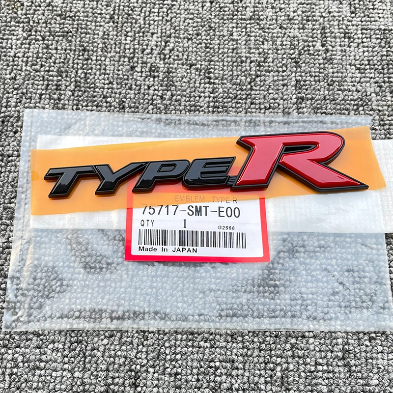 For Honda CIVIC FD FC FN FK EP3 Type R Racing Sport Black Red Rear Tailgate Emblem Badge LOGO 75717-SMT-E00 75723-TV8-E01