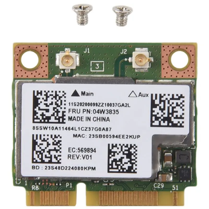 BCM943228HMB 04W3764 WIFI Wireless Bluetooth 4.0 Half MINI PCI-E Card Compact For Lenovo E130 E135 E330 E335 E530 E535 E430 - view 3