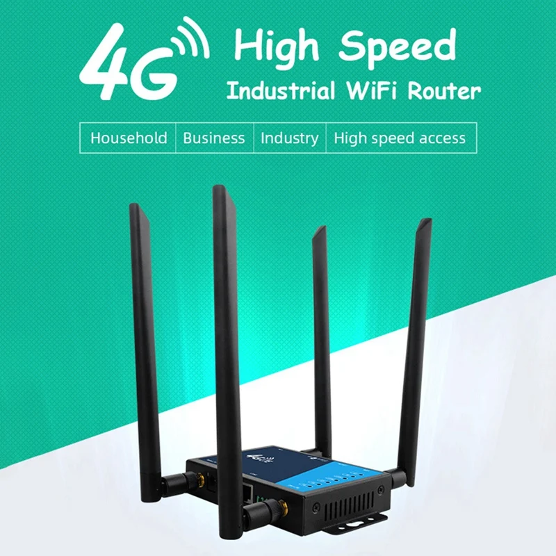 4G Wifi Router Industrial Grade 4G Broadband WIFI Wireless Router 4G LTE CPE Router With Sim Card Slot Antenna