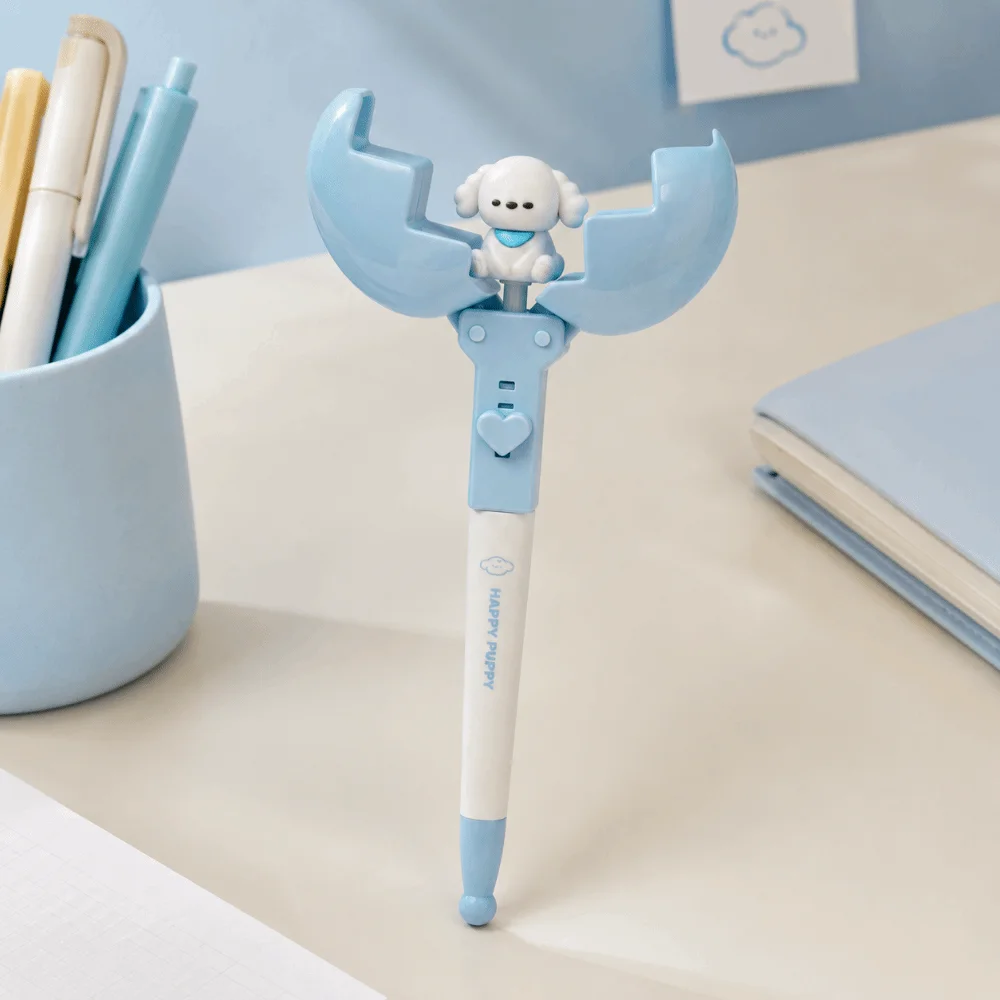 Eggshell Design Egg-shaped Retractable Gel Pen Cartoon Style Cute Stress-Relieving Pen Smooth Writing Animal Quick-dry Pen