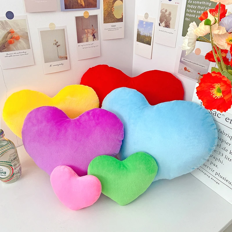 Heart Shaped Pillow Livingroom Cushion Bedroom Sleeping Pillow Plush Toy Doll Lover Gift Wedding Heart Shaped Gift Sofa Decor방석