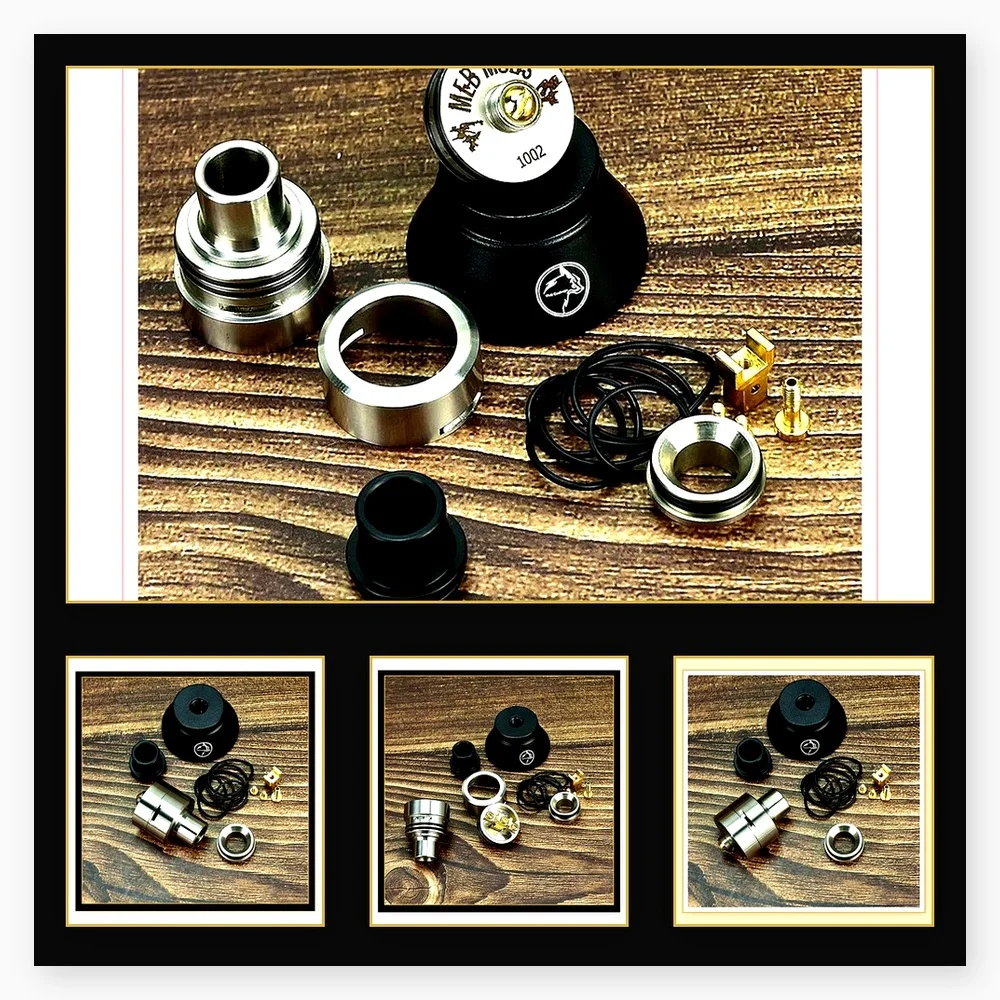 M-Atty 22mm RDA by WolfCoolVape | 316SS MTL Rebuildable Dripping Atomizer with Bottom Feed Pin