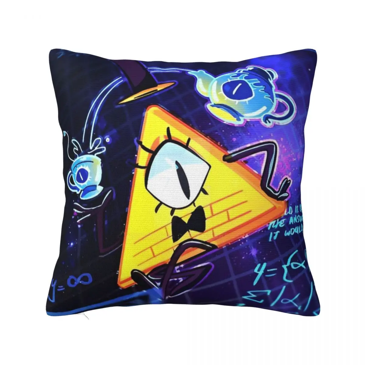 Gravity Falls Bill Cipher Pillowcase Printed Polyester Cushion Cover Decorations Cartoon Anime Pillow Case Cover Square 40*40cm