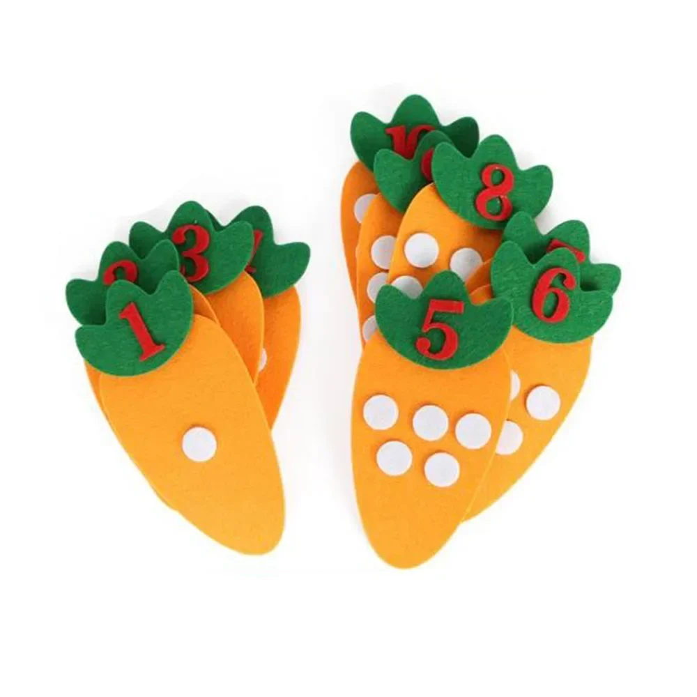 10PCS/Set Montessori Materials Kids DIY Carrot Math Toy Learning Toys Educational Toys for Children Teaching Aids Birthday Gifts