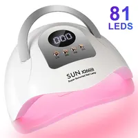 SUN X26 MAX UV LED lámpara artística de uñas 81LED secador de uñas profesional lámpara de secado de esmalte de Gel con temporizador Sensor automático herramienta de uñas