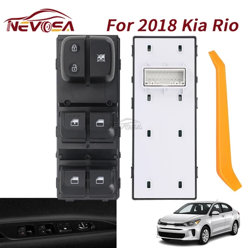 Frente izquierdo para Kia Rio 2018 2019 2020 interruptor de Control de ventana eléctrica botón de cristal 93570-H9150 93570H6150 93570H9150