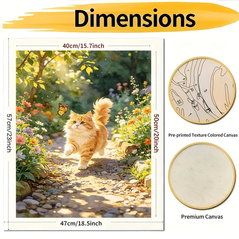 Professional Art Use 2D Flat, 1 Set Adult Paint by Numbers Kit, 