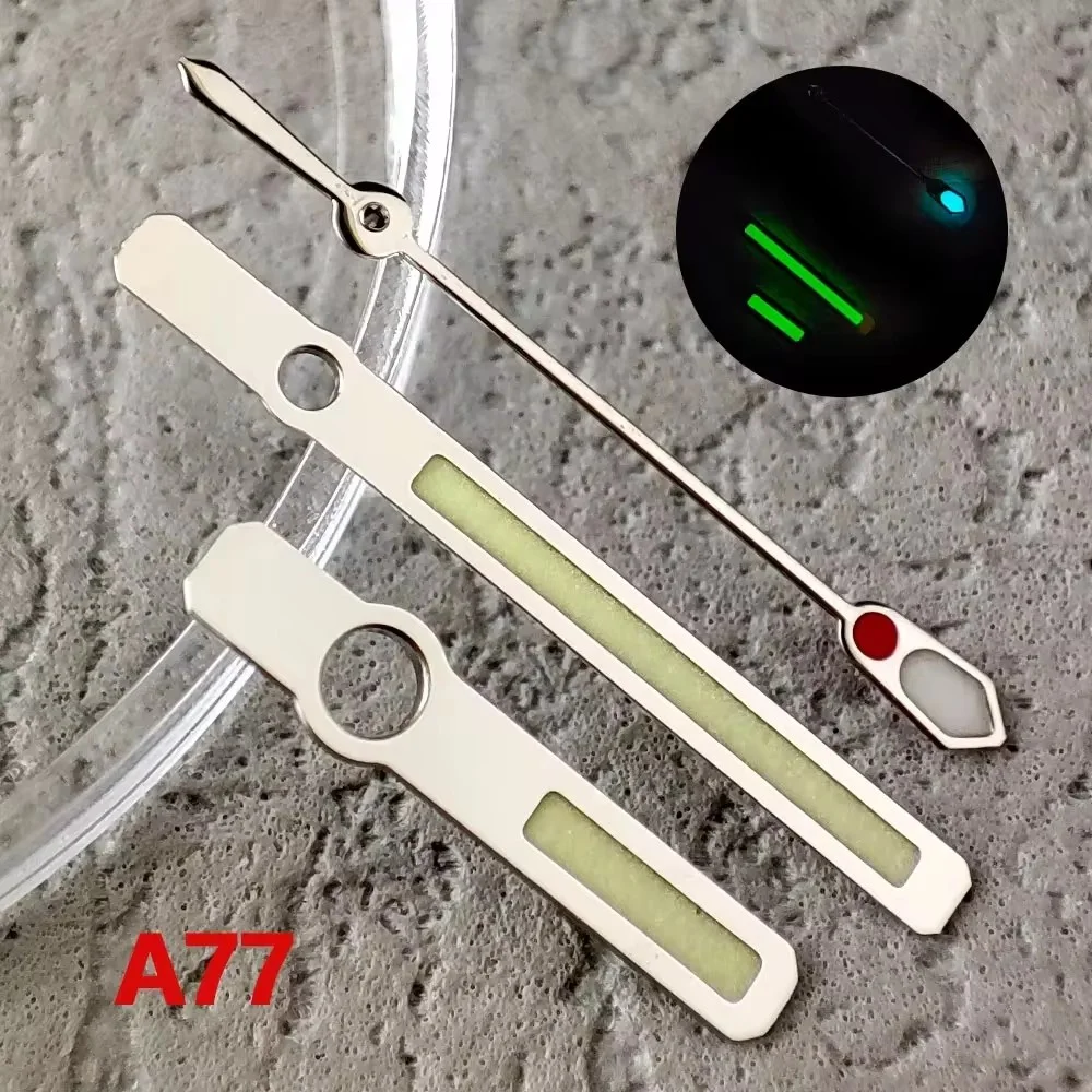 8*12*12.5mm second hand C3 green glow in the dark watch hands watch accessory for NH34 NH35 NH36 NH38 NH70 movement