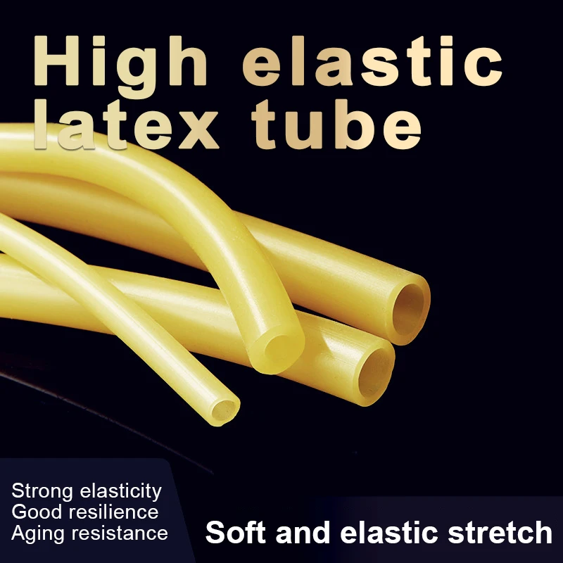 1-50M Thicken Natural Latex Tube Slingshot Rubber Band Tension Rope Elastic Hollow Rubber Band Fitness Equipment Strap