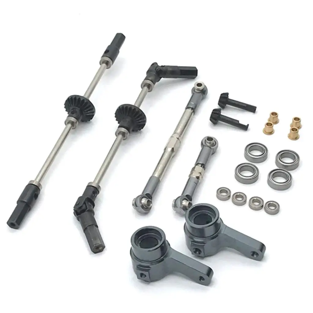 

RC Model Car Uprade Pars Set, Front / Rear Axle Shaft & Adjustable Pull Rods &