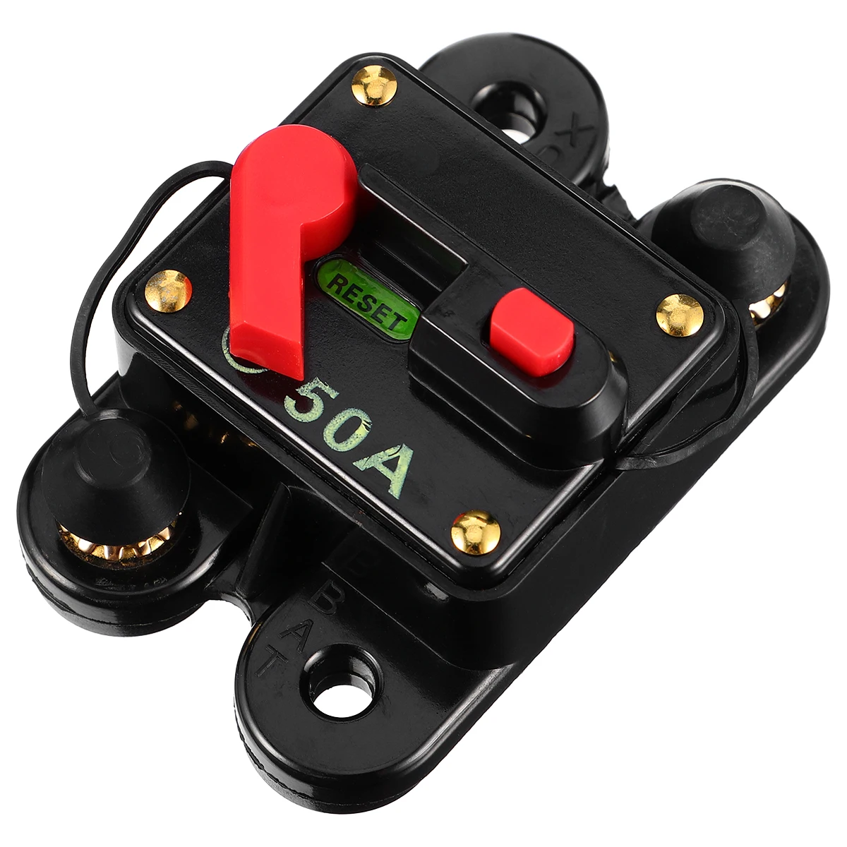 

Self-recovery Fuse Holder Inverter Car Audio Refit Circuit Breaker Automatic Self-duplicating Black Reset Power Supply Manual