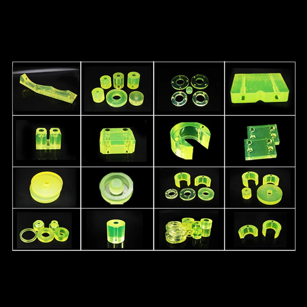PU Polyurethane Hollow Rod 16/18/20/22/25/30/35/40/45~120mm Urethane Tubes Elastic Rubber Rods Yellow Translucent Plastic Sticks