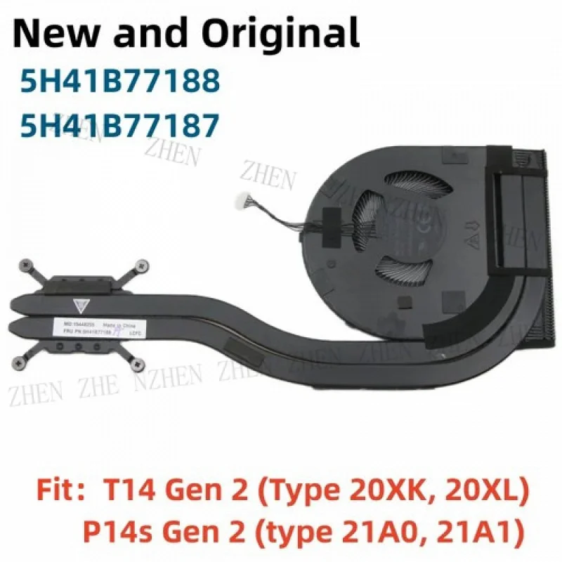 

Y CPU Fan Cooler Heatsink For Lenovo Thinkpad T14 P14S Gen2 5H41B77188 5H41B77187