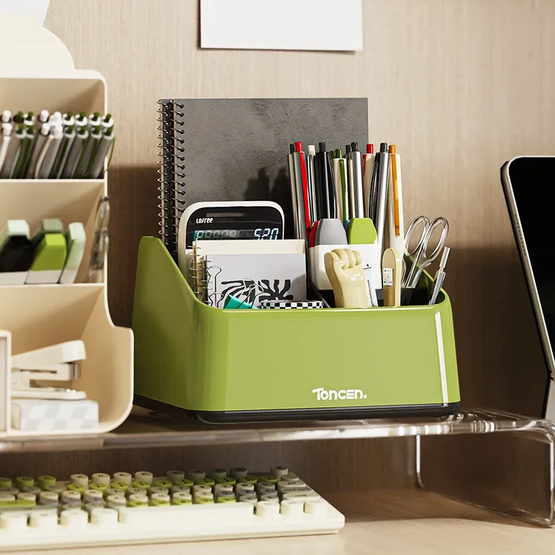 Home Desktop Storage Box Living Room Pen Holder Large Capacity Organizer Office Stationery Remote Control Storage Box