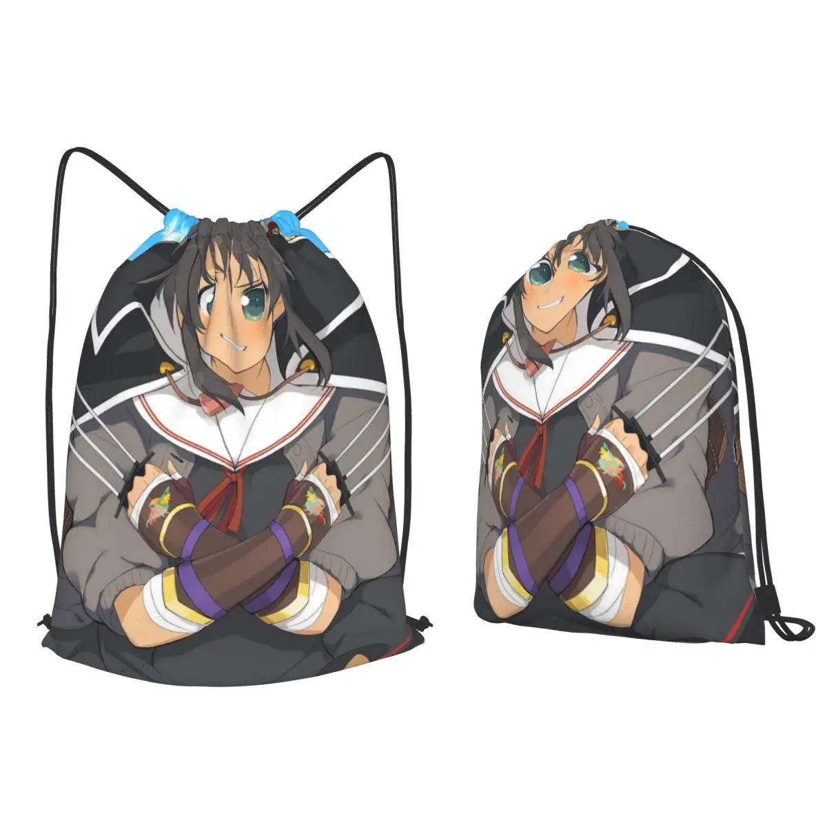 Senran Kagura P-PeachS B-BallS 15 Backpacks Multi-function Drawstring Bags Sports Bag Book Bags for Travel Students