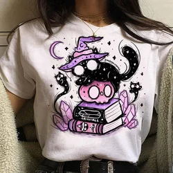 Pastel Goth Cat tshirt women harajuku t-shirts female anime clothing