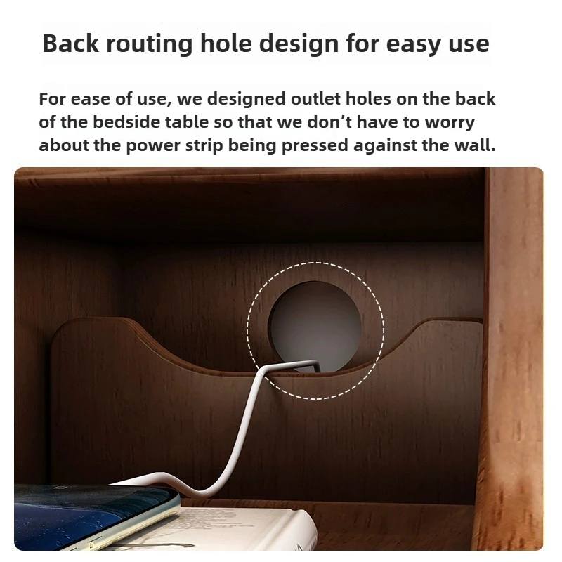 Wooden Storage Nightstands Aesthetic Auxiliary Mini Modular Bedside Luxury Nightstand Designer Night Table Home Furnitures