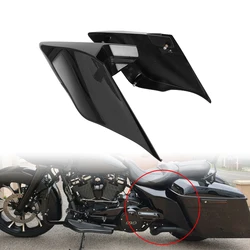 Black Stretched Extended Side Cover For 14+ Harley Davidson Touring
