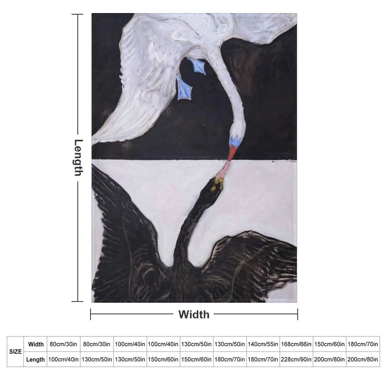 Hilma af Klint The Swan, No. 01, Group IX-SUW Throw Blanket decorative Personalized Gift Summer Beddings Polar Blankets