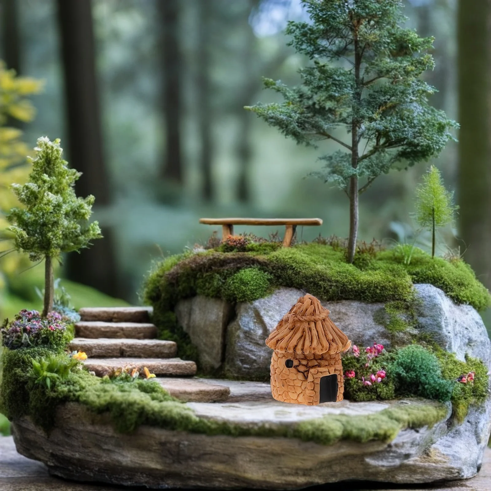 10 Uds. De resina en miniatura de estilo Vintage, microadornos para paisajismo, accesorios de jardín DIY, jardín de hadas