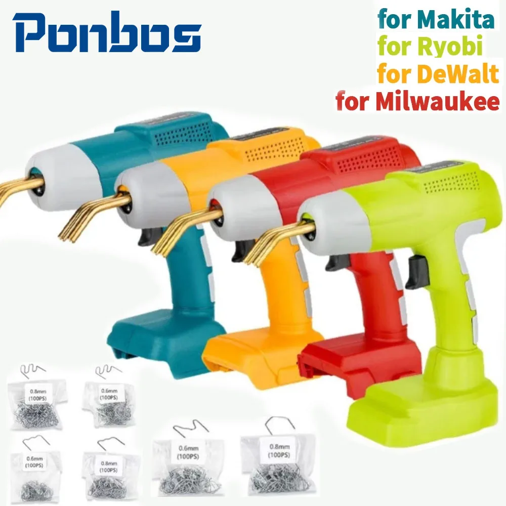 

Ponbos 80W Portable Auto Body Panel Crack Repair Torch Plastic Welder for Makita/Dewalt/Milwaukee/Ryobi 18V-20V