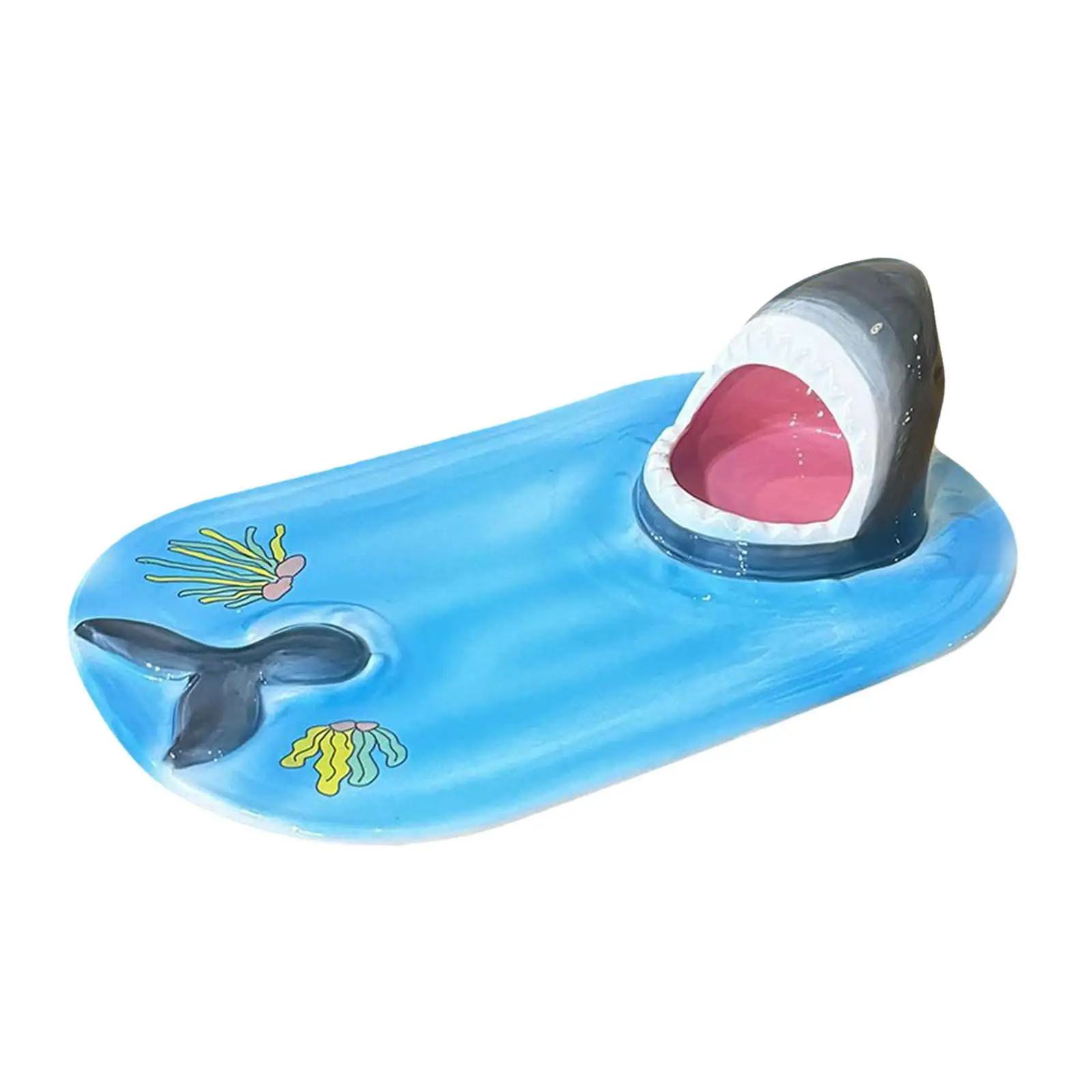 

Shark Sushi Plate Modern Party Appetizer Plate for Formal Dining Family