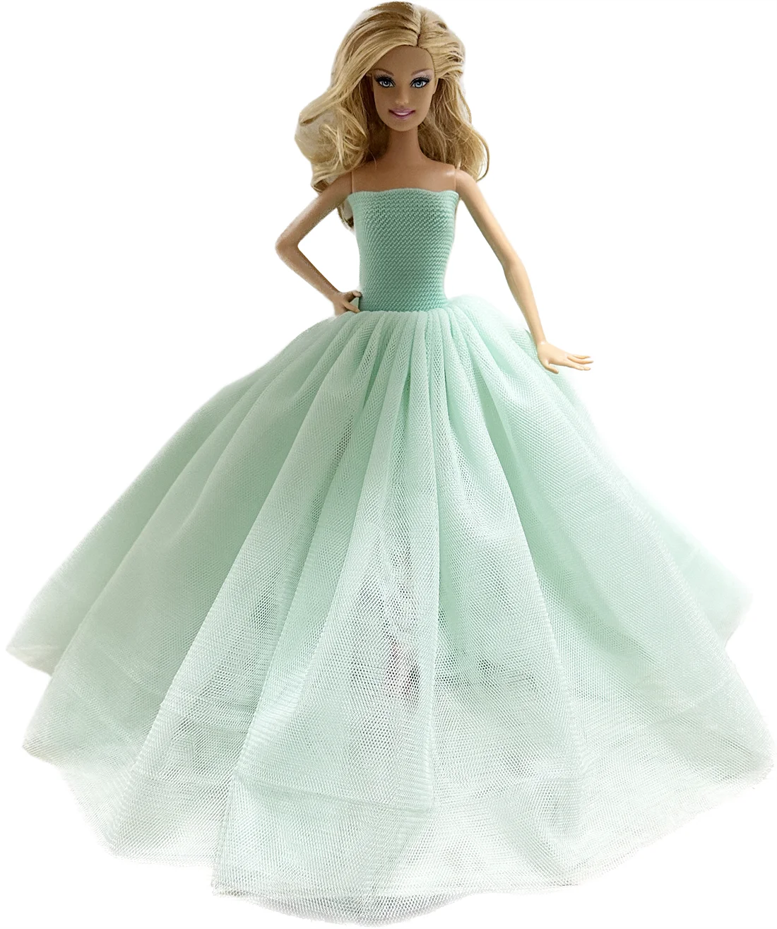 1 Juego de accesorios de muñeca de tela, vestido de princesa + zapatos para muñeca Barbie de 30cm y 11 pulgadas, regalo de cumpleaños para niños o