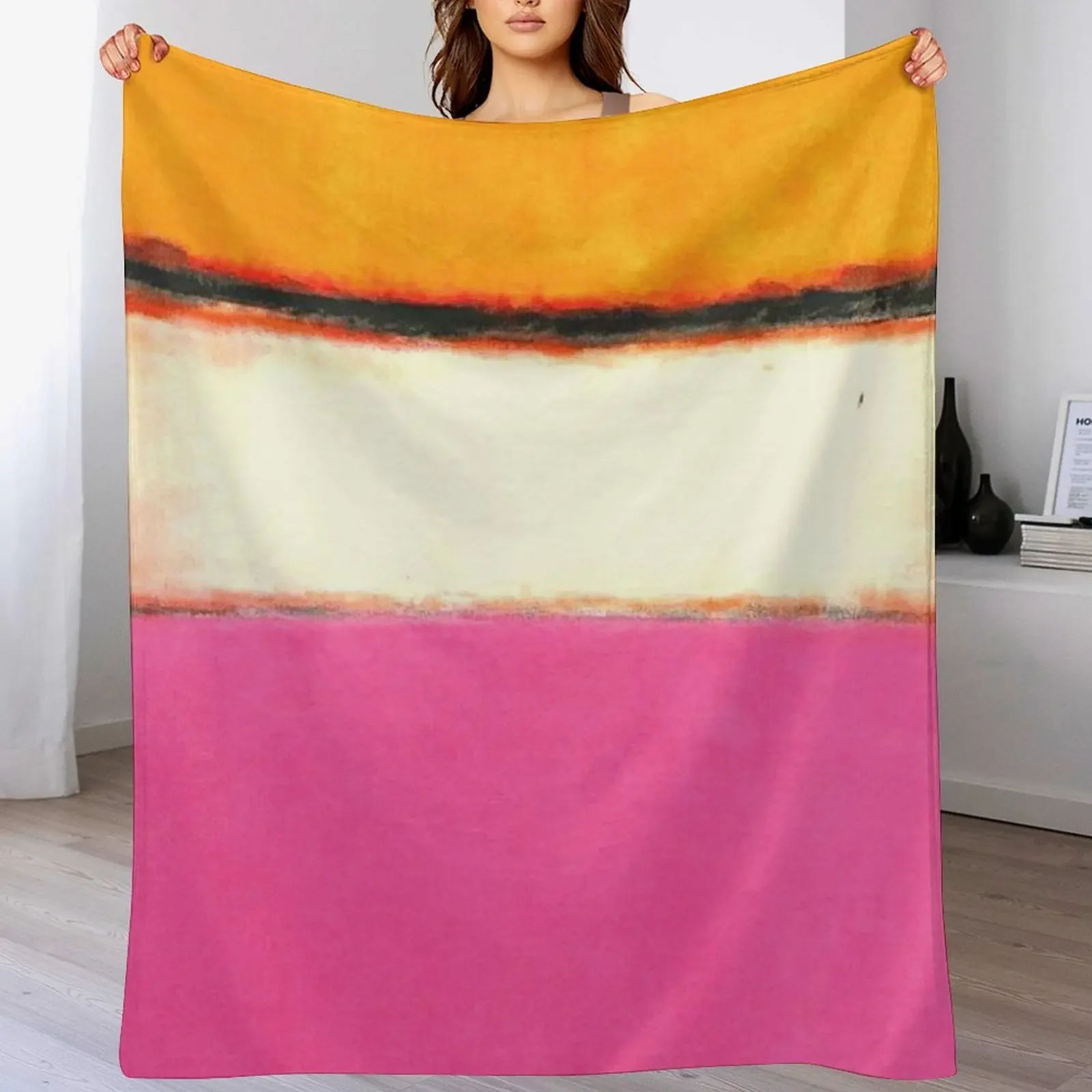 

Rothko Pink-Yellow Painting Throw Blanket christmas gifts Luxury Throw Furry Nap Blankets