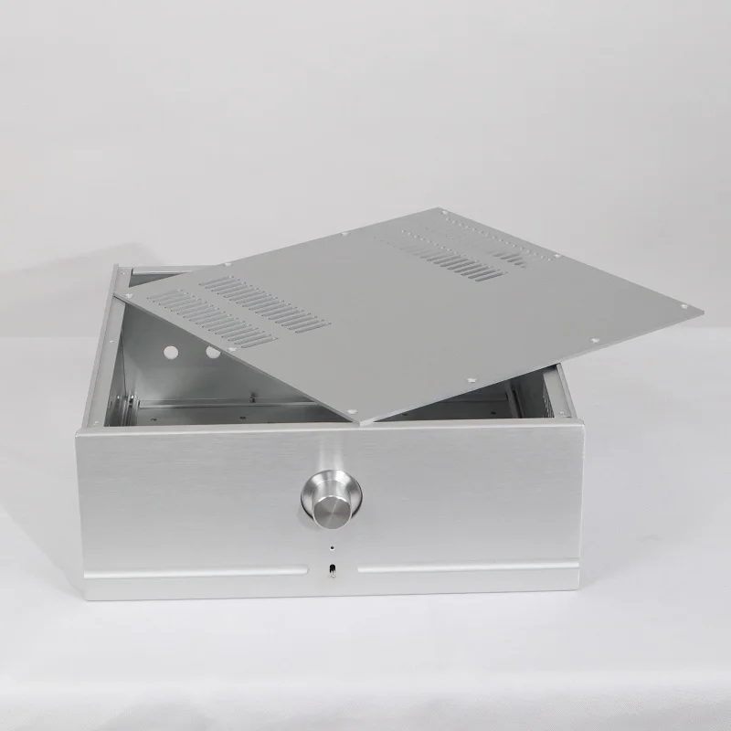 ارجع إلى McIntosh MC50 الألومنيوم حالة Hifi DIY مكبر للصوت الهيكل أمبير الضميمة 320X120X310mm