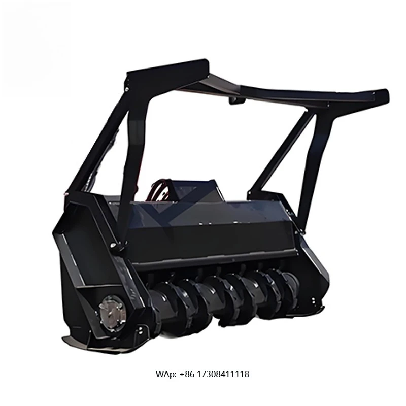 

Heavy Duty Forestry Mulcher Wood Chipper Shredder with Brush Cutter Attachment for Land Clearing