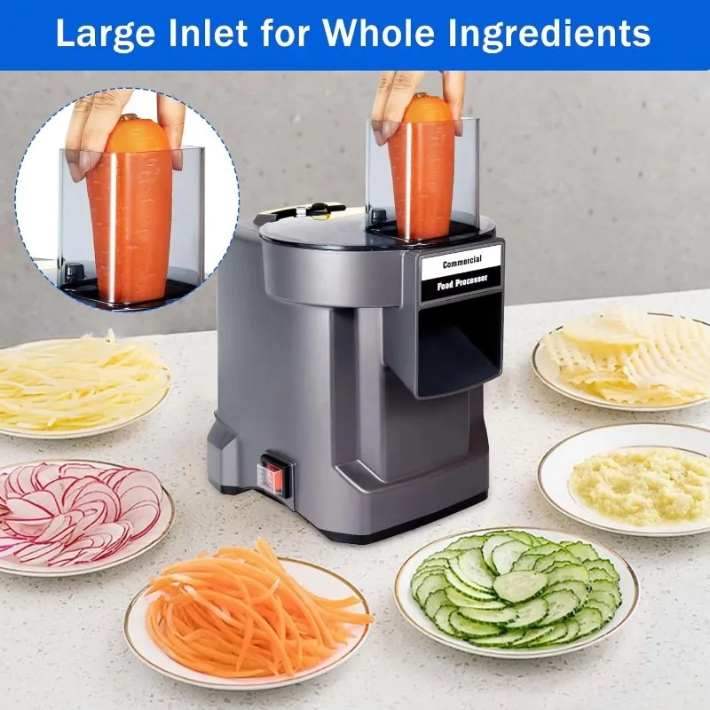 Heavy Duty Electric Vegetable Cutter Slicer Dicer Food Processor Machine for Kitchen Hotel Restaurant Catering Equipment CE