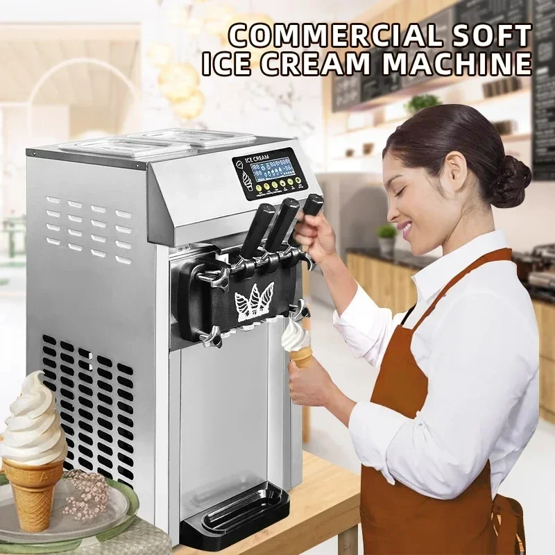 

SIHAO Pre-cooling Commercial Ice Cream Maker A126 Machine Soft Serve Portable Big Capacity Ice Cream
