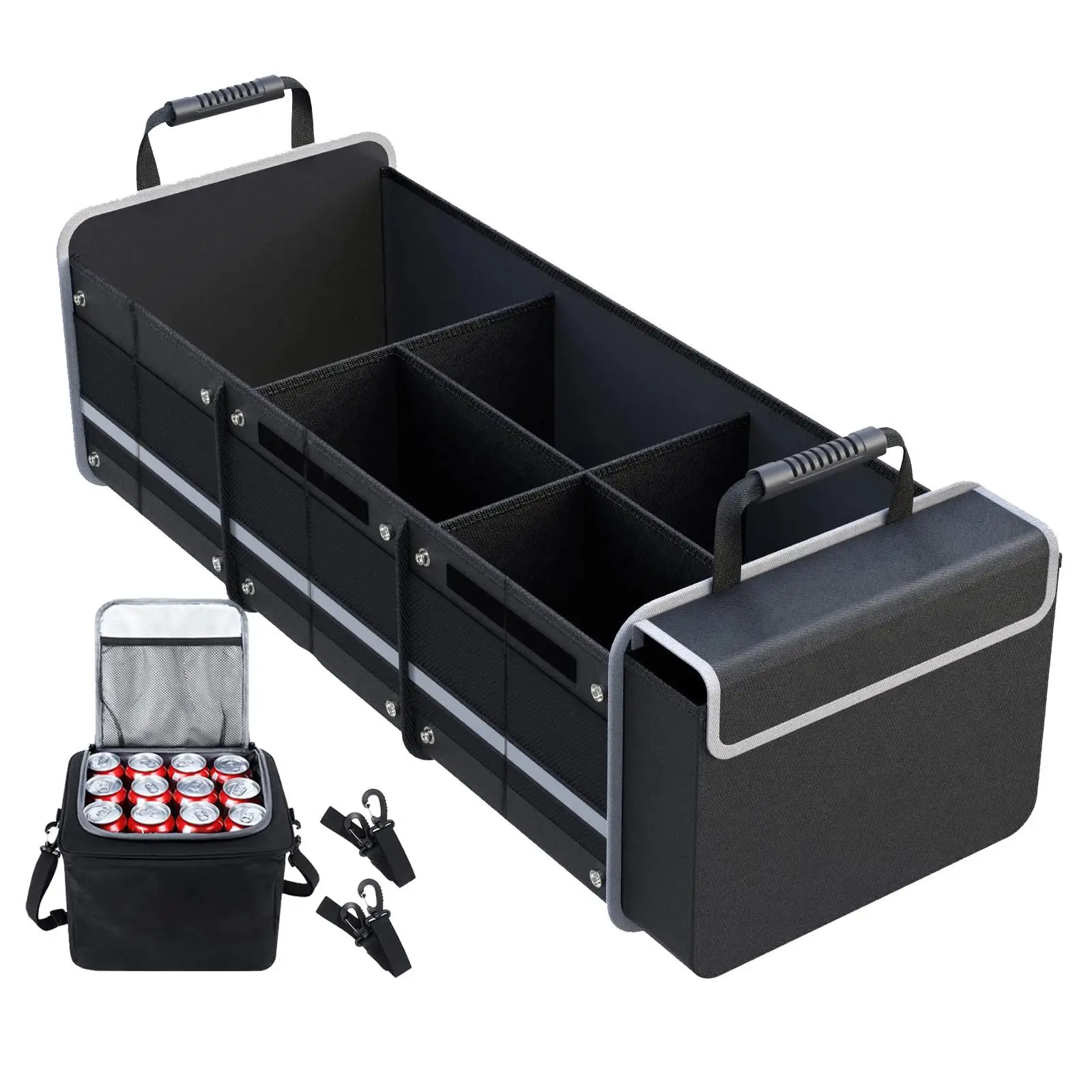 Car Trunk Organizer Multi Pockets Collapsible for Automotive SUV Truck