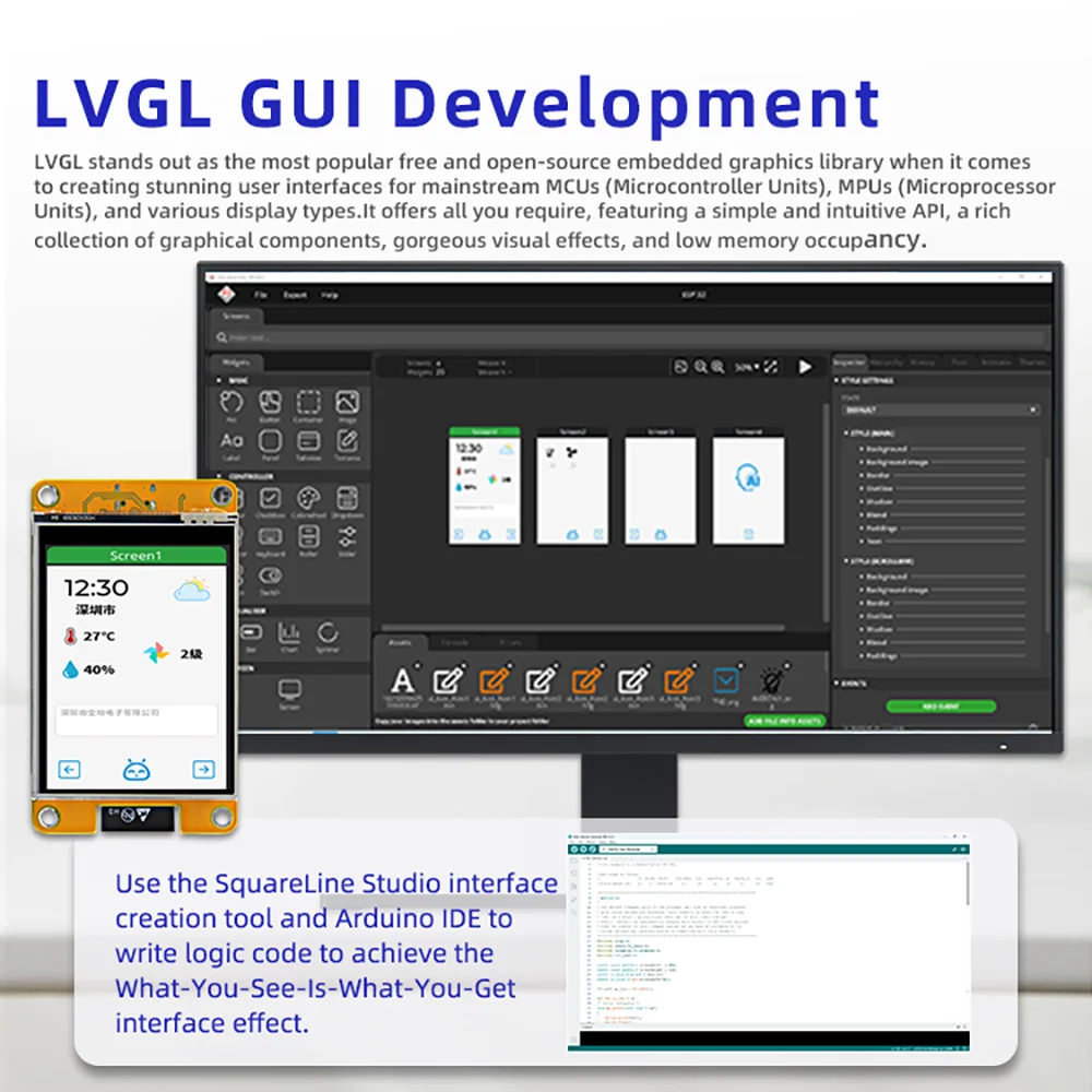 ESP32 아두이노 LVGL WIFI 블루투스 개발 보드 2.8/3.2/3.5/4인치 스마트 디스플레이 화면 LCD TFT 모듈 터치스크린 240*320 썸네일 4