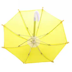 22cm Umbrella Mini Solid Color Beads Girls Doll Accessory Rain Umbrella Play Toy Kids Gift Doll House Accessories